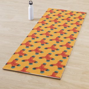 Methane Molecule Organic Chemistry Art Orange Yoga Mat