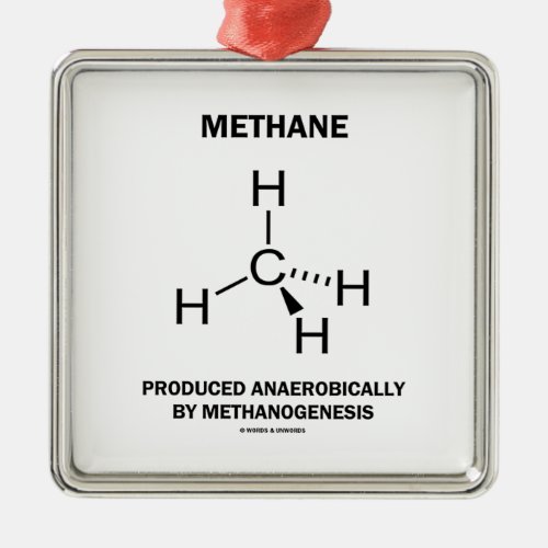 Methane Produced Anaerobically By Methanogenesis Metal Ornament