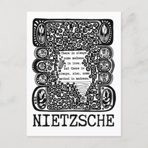 method in MADNESS philosophy quote by Nietzsche Postcard