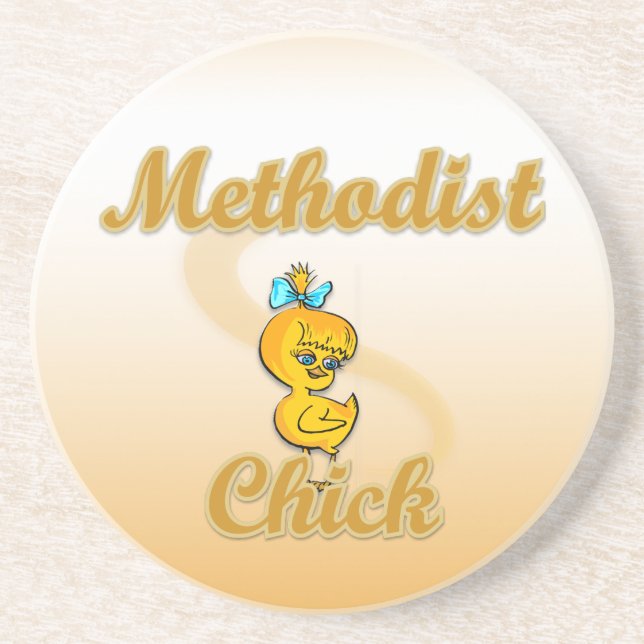 Methodist Chick Drink Coaster (Front)