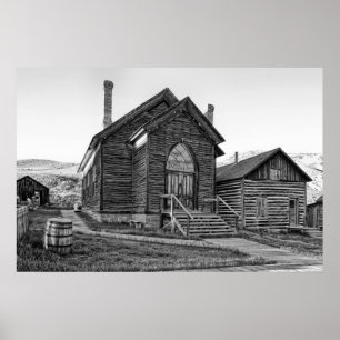 METHODIST CHURCH at BANNACK MONTANA GHOST TOWN Poster