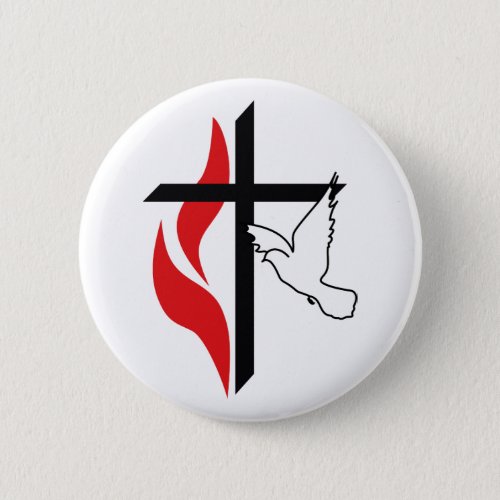 Methodist cross and Dove Button