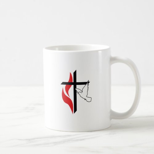 METHODIST CROSS AND DOVE COFFEE MUG