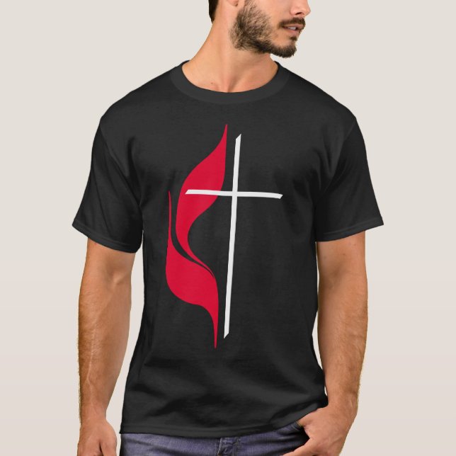 Methodist Flag  Christian Methodists Protestant Te T-Shirt (Front)