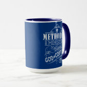 Methodist Minister, powered by God and Coffee Mug (Front Right)