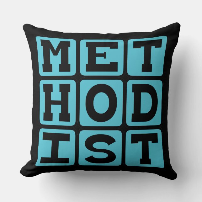 Methodist, Protestant Christianity Throw Pillow (Front)
