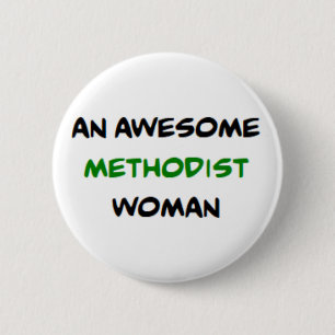 methodist woman, awesome button