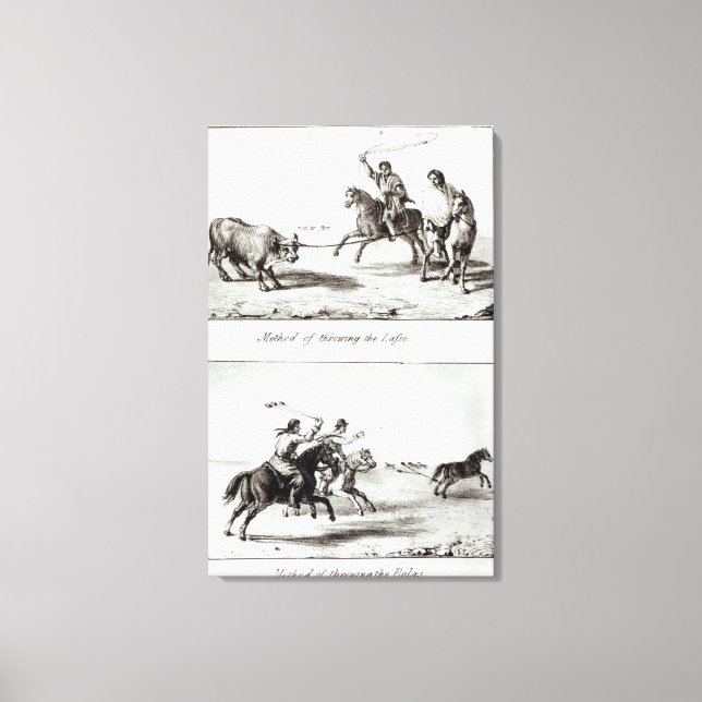Methods of Throwing the Lasso and the Bolas Canvas Print (Front)
