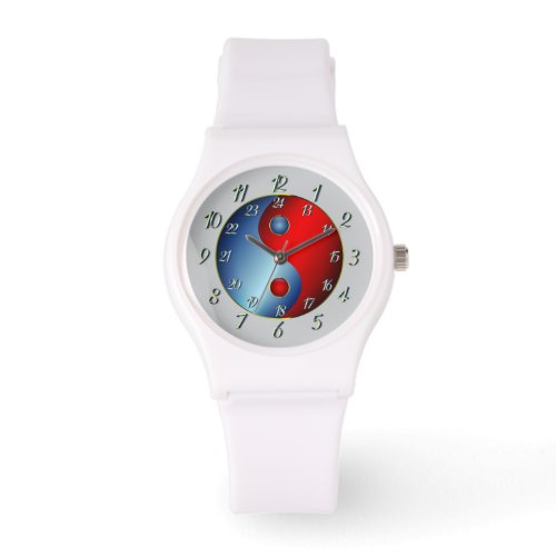 Meticulous White Yin Yang Watch