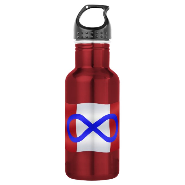 Metis Art Canadian Metis Flag Stainless Steel Water Bottle (Front)