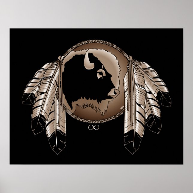 Metis Art Poster Spirit Animal Native Print Poster (Front)