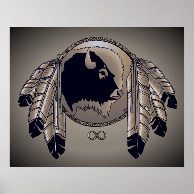 Metis Art Poster Spirit Animal Native Print Poster (Front)