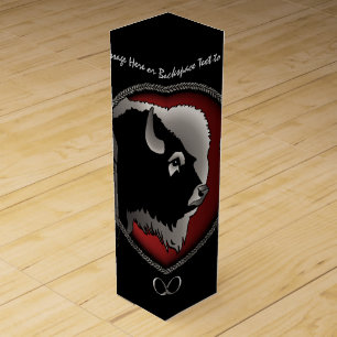 Metis Art Wine Box Personalized First Nations Box