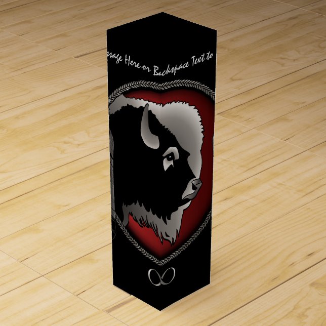 Metis Art Wine Box Personalized First Nations Box (Front)