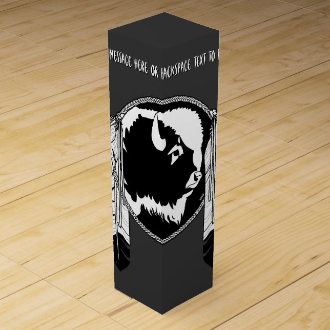 Metis Art Wine Box Personalized First Nations Box (Front)