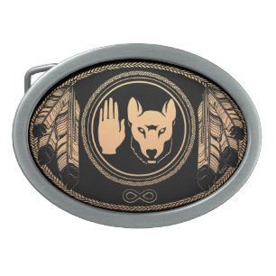 Metis Belt Buckle Metis Rebellion Wolf Flag Buckle