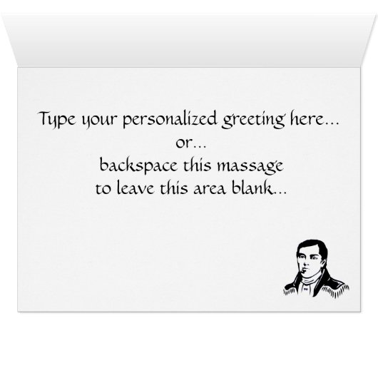 Metis Card Cuthbert Grant Art Cards - Personalize (Inside Horizontal (Bottom))