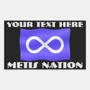Metis Flag Art Stickers Personalized Metis Sticker