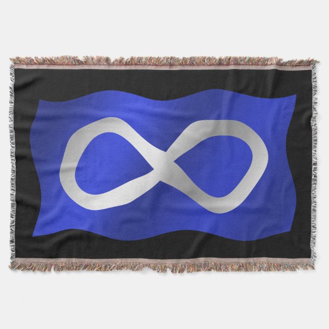 Metis Flag  Blanket First Nations Throw Blankets (Front)
