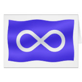 Metis Flag Card Native Art First Nations Card (Front Horizontal)