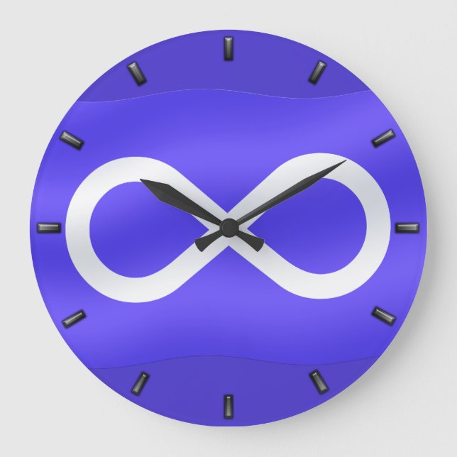 Metis Flag Clock First Nation Flag Wall Clock (Front)
