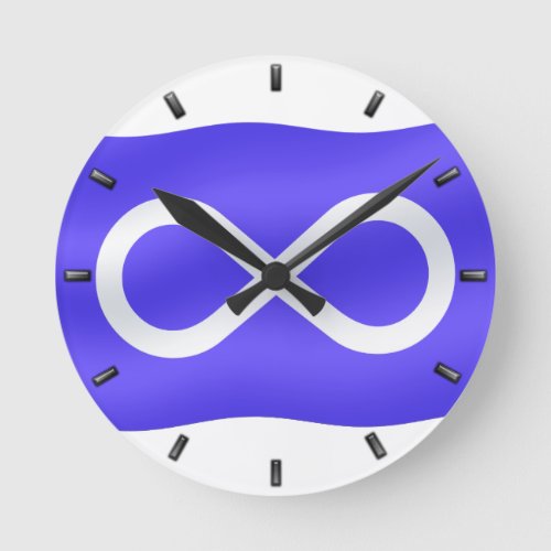 Metis Flag Clock First Nation Flag Wall Clock