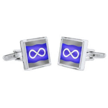 Metis Flag Cufflinks Personalized Metis Art Gifts by artist_kim_hunter at Zazzle