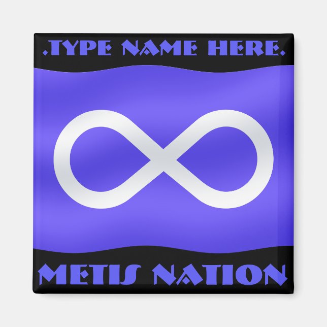 Metis Flag Fridge Magnet Personalized Metis Magnet (Front)