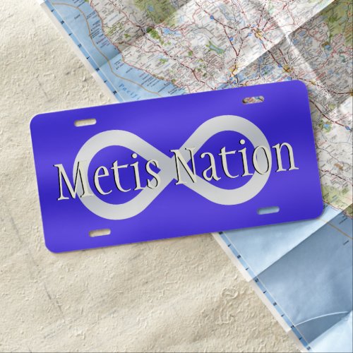 Metis Flag License Plate Personalize Metis License