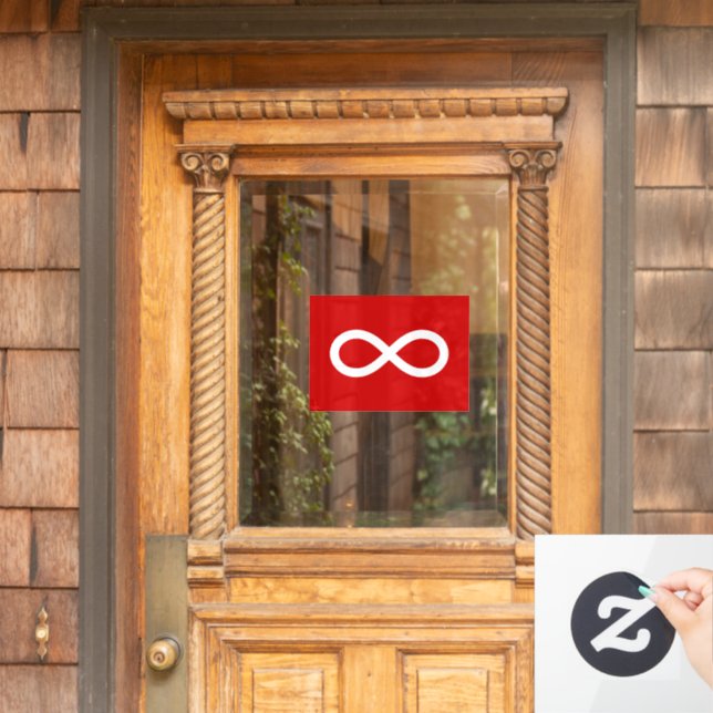Metis Flag, Métis flag  Window Cling (Home Door)
