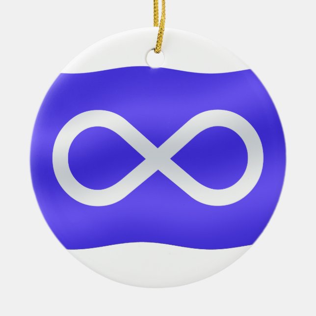 Metis Flag Ornament First Nations Keepsakes (Front)