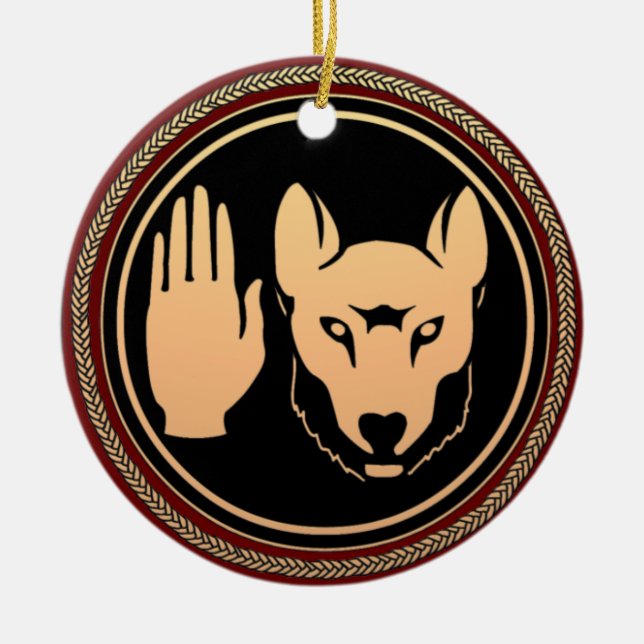 Metis Flag Ornament Personalized Tribal Decoration (Front)