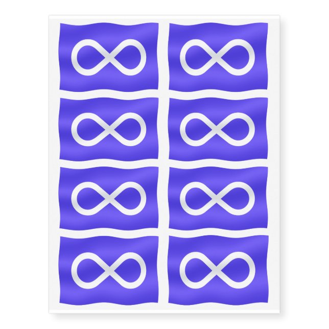Metis Flag Temporary Tattoo Metis Art Skin Art (Front)