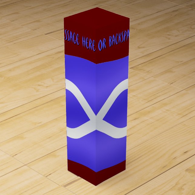 Metis Flag Wine Box Personalized Metis Flag Box (Front)