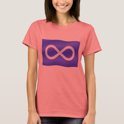 Metis Flag Womens Tee Organic First NationT_shirt