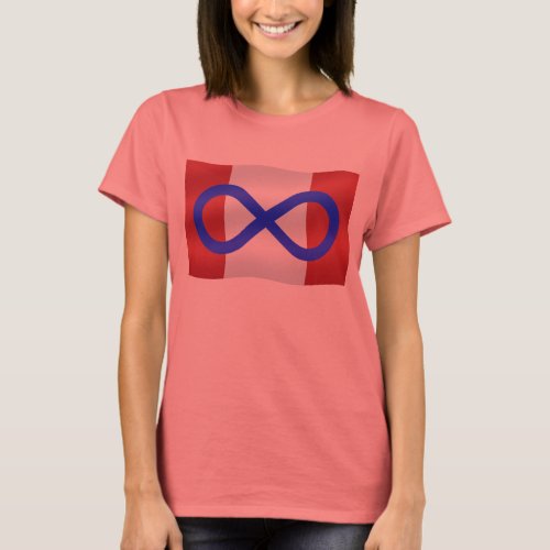 Metis Flag Womens Tee Organic Metis Canada T_shirt