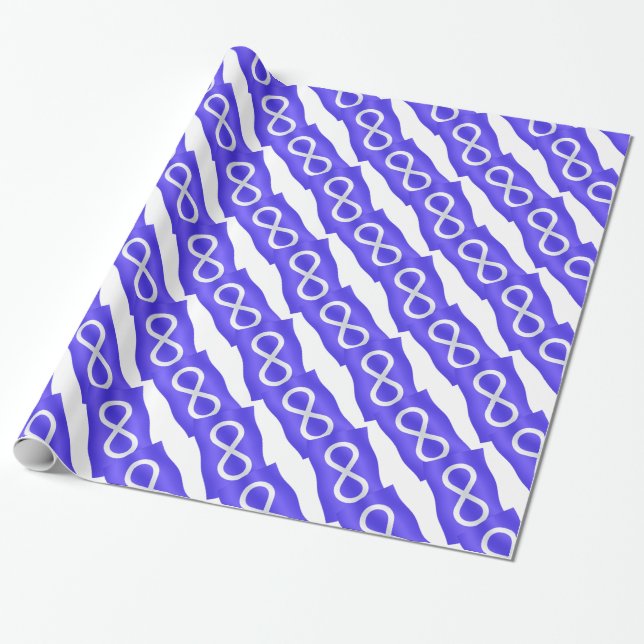 Metis  Flag Wrapping Paper First Nations Art Paper (Unrolled)