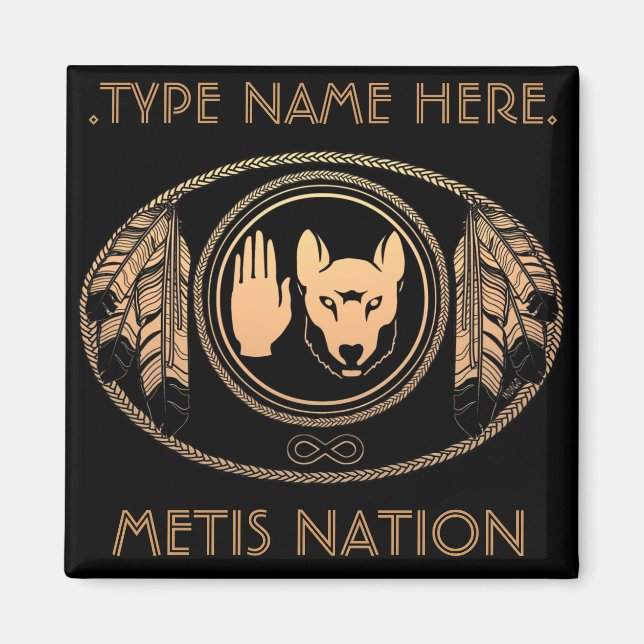 Metis Fridge Magnet Personalized Metis Flag Magnet (Front)