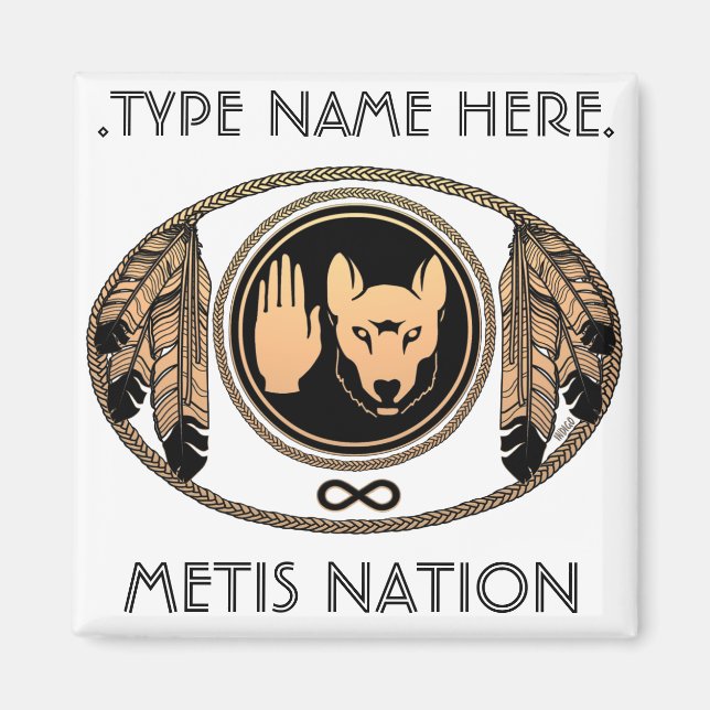 Metis Fridge Magnet Personalized Metis Flag Magnet (Front)