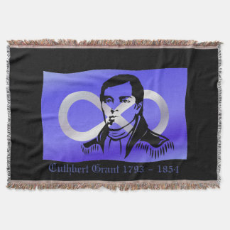 Metis Hero Blanket Cuthbert Grant Throw Blankets