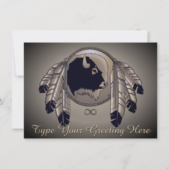 Metis Invitations Personalized Native Art Cards (Front)