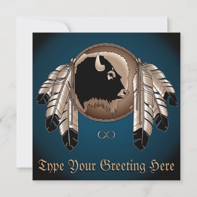 Metis Invitations Personalized Native Art Cards (Front)