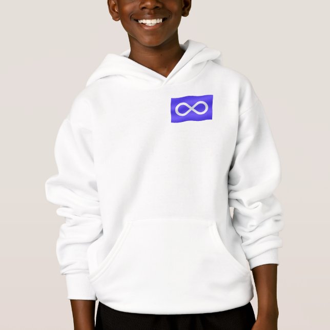 Metis Jacket Metis Flag Kid's Sports Jacket Hoodie (Front)