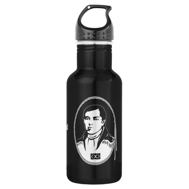 Metis Leader Canadian Metis Hero Stainless Steel Water Bottle (Front)