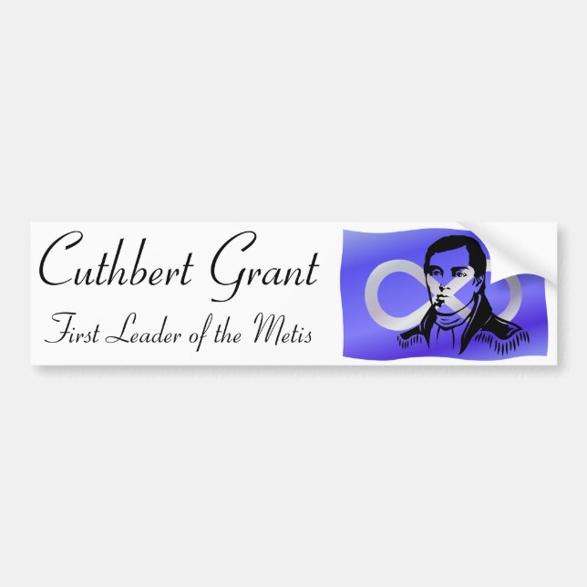 Metis Nation Bumper Sticker Cuthbert Grant Sticker (Front)
