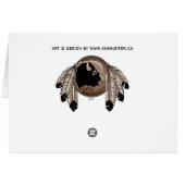 Metis Nation Card First Nations Wildlife Art Card (Back Horizontal)