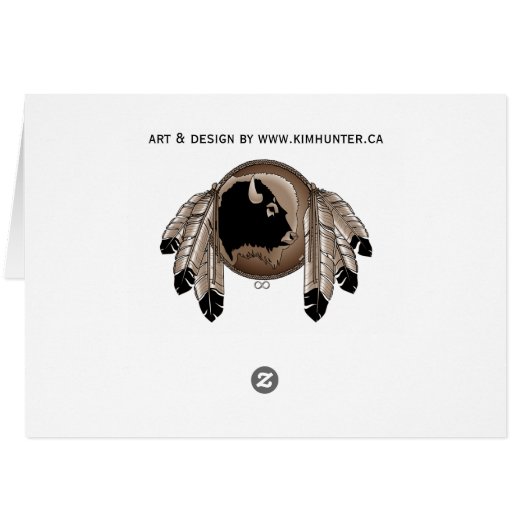 Metis Nation Card First Nations Wildlife Art Card (Back Horizontal)