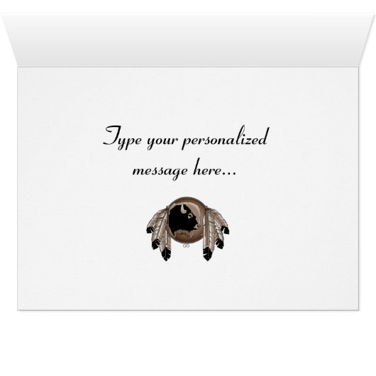 Metis Nation Card First Nations Wildlife Art Card (Inside Horizontal (Bottom))