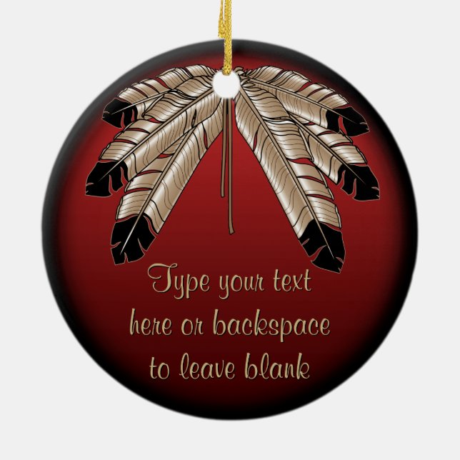 Metis Ornament Personalized First Nations Keepsake (Back)