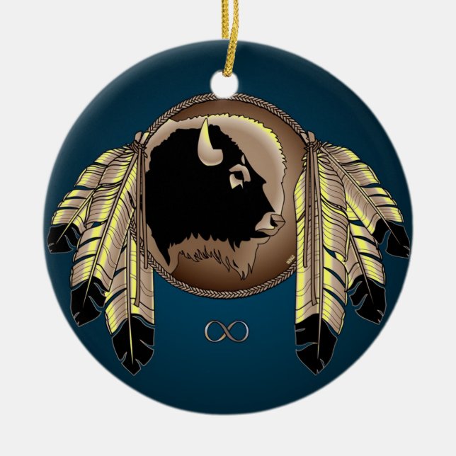 Metis Pride Art Ornament First Nations Keepsakes (Front)